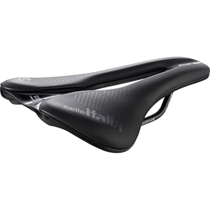 Selle Italia NOVUS EVO BOOST Superflow TM Sattel, komfortabler Fahrradsattel mit Manganese Rail, schwarz - L3