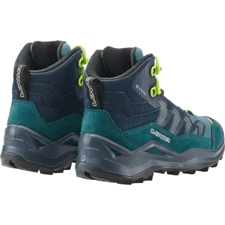 Lowa MADDOX PRO GTX, Jungen Outdoorschuhe mit GORE-TEX Membran, petrol/limone – Bild 4