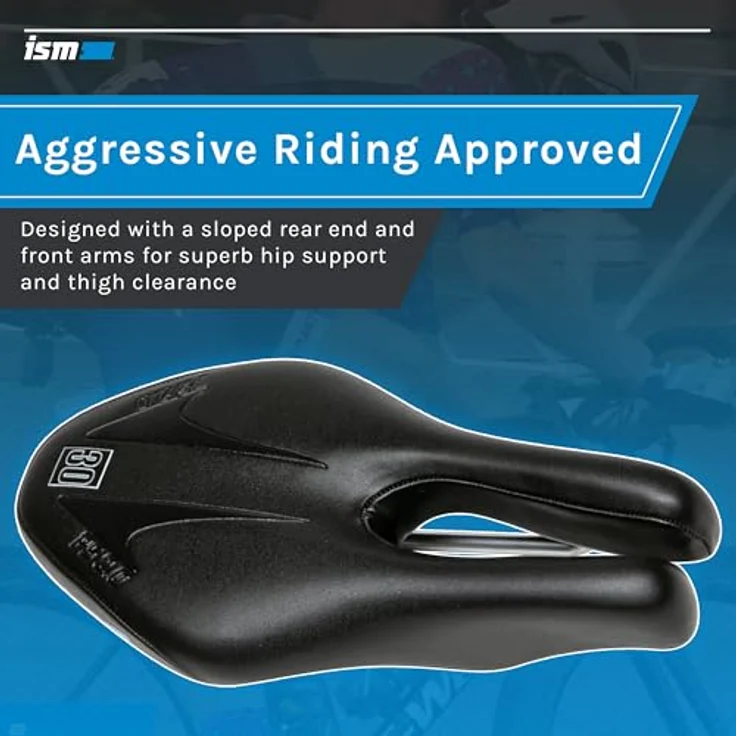ISM PS2.0 Velosattel für Triathlon, mit Schaum- und Gelpolsterung, nasenlos, 130 mm breit, schwarz – Bild 5