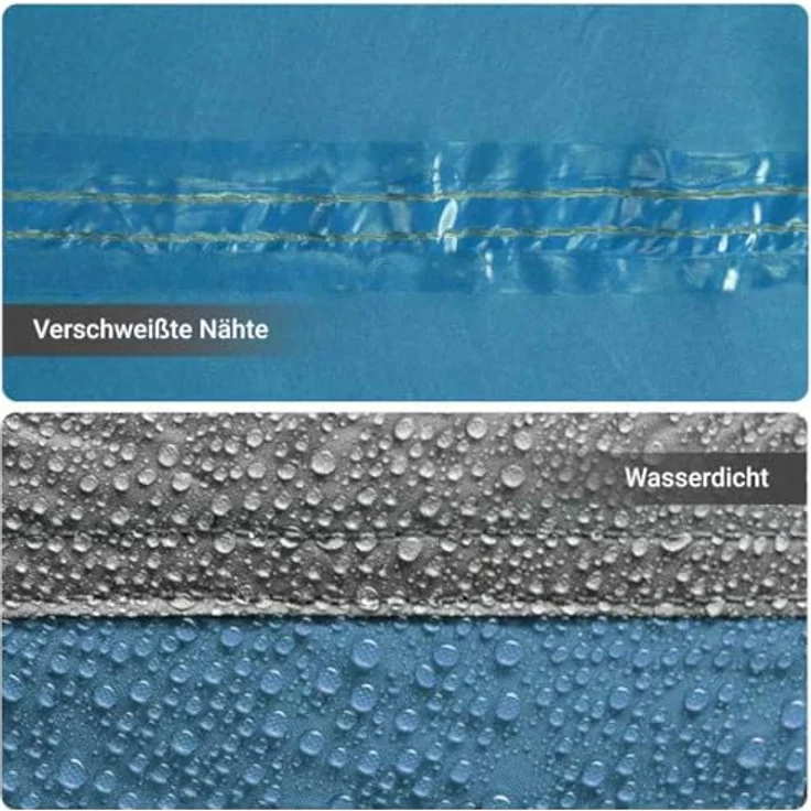 vidaXL Campingzelt 4 Personen, wasserdichtes Trekkingzelt mit Vorzelt und Insektenschutz, blau – Bild 4