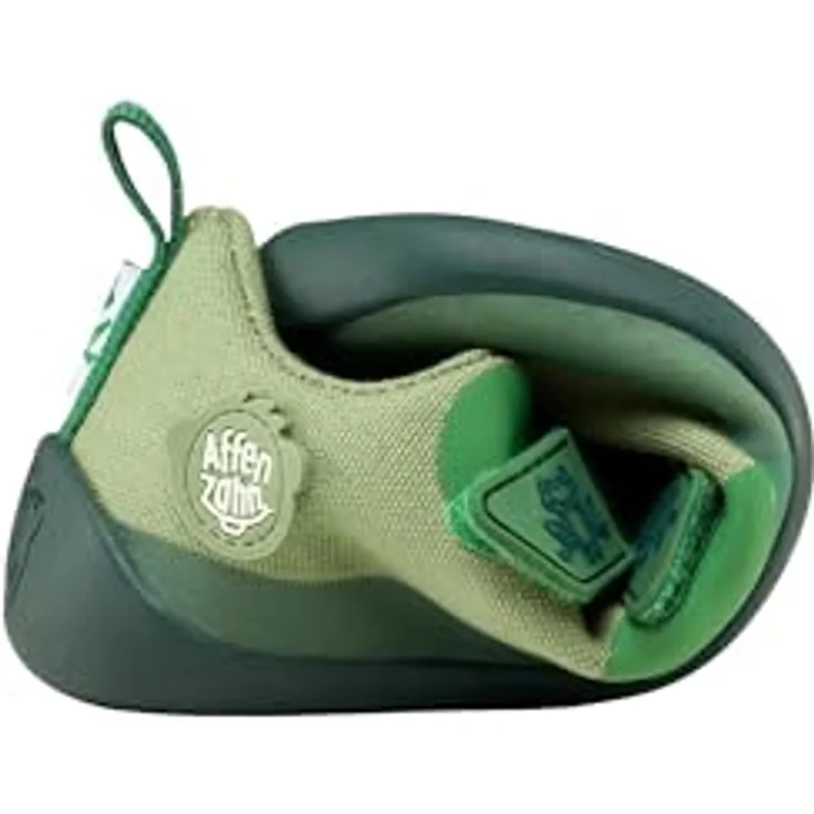 Affenzahn Kid's Barfussschuhe Lucky, Unisex Kletterschuhe aus 100% Bio-Baumwolle, Grün, Größe 26 mit Klettverschluss und rutschfester Gummisohle – Bild 7