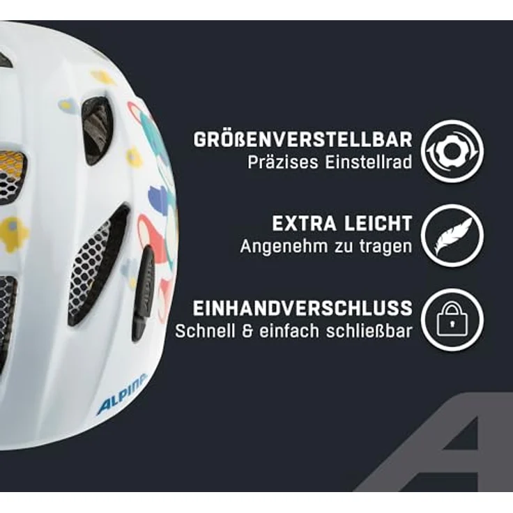 Alpina Kids Ximo White Bear Gloss, Größe 47 - 51 cm - Fahrradhelm, Farbe Weiß – Bild 4