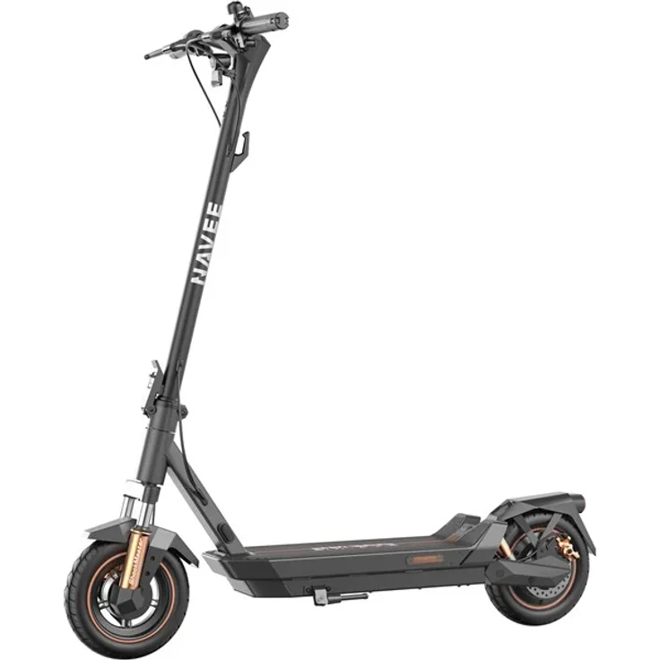 Navee GT5 Pro SE 250W E-Scooter, bis zu 75 km Reichweite, Doppelfederung, 10-Zoll schlauchlose Reifen, TCS und Dreifach-Bremssystem, schwarz