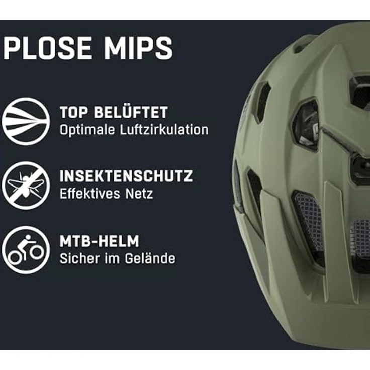 ALPINA SPORTS Plose MIPS, Velohelm (52 - 57 cm) mit erweitertem Schutz, individuell einstellbarem System und antibakterieller Polsterung – Bild 2