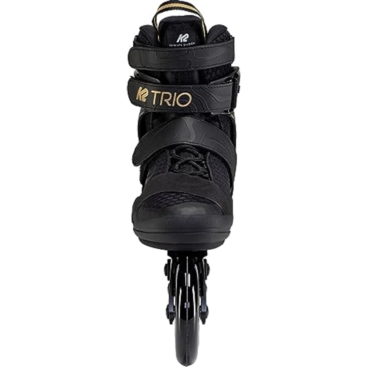 K2 Skates TRIO 110 Inline Skates Unisex, schwarz-gold, Größe EU: 44, mit Stability Plus Cuff und 110 mm Rollen für optimale Geschwindigkeit und Komfort – Bild 3