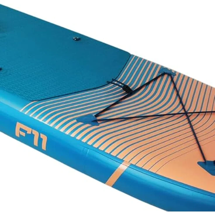 WattSUP F11 SUP Board Stand Up Paddle Surf-Board Paddel ISUP 335x81cm, Kunststoff, Blau / Orange – Bild 8