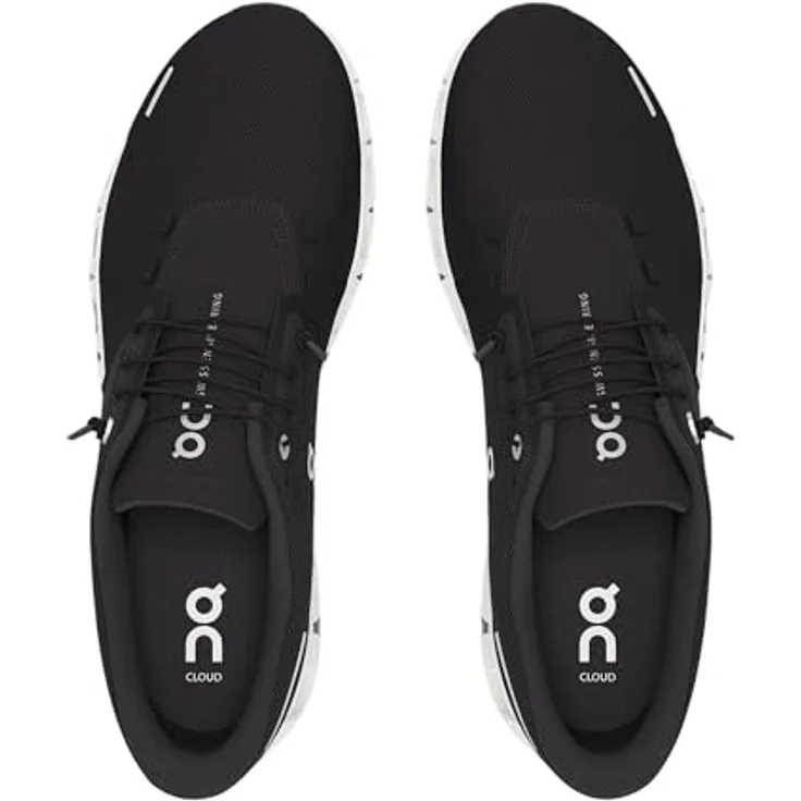 On Running Cloud 6, Damen Laufschuhe mit CloudTec-Technologie, ultraleicht und atmungsaktiv, Schwarz (39) – Bild 2