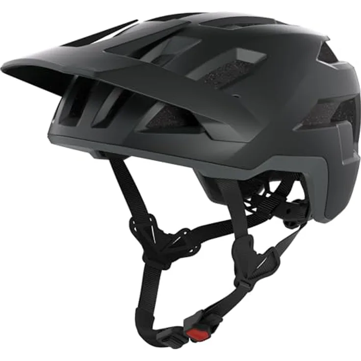 Alpina TAUNUS, Fahrradhelm für MTB-Abenteuer, schwarz-weiß-rot, leichte Microshell und EPS-Innenschale, große Lüftungseinlässe