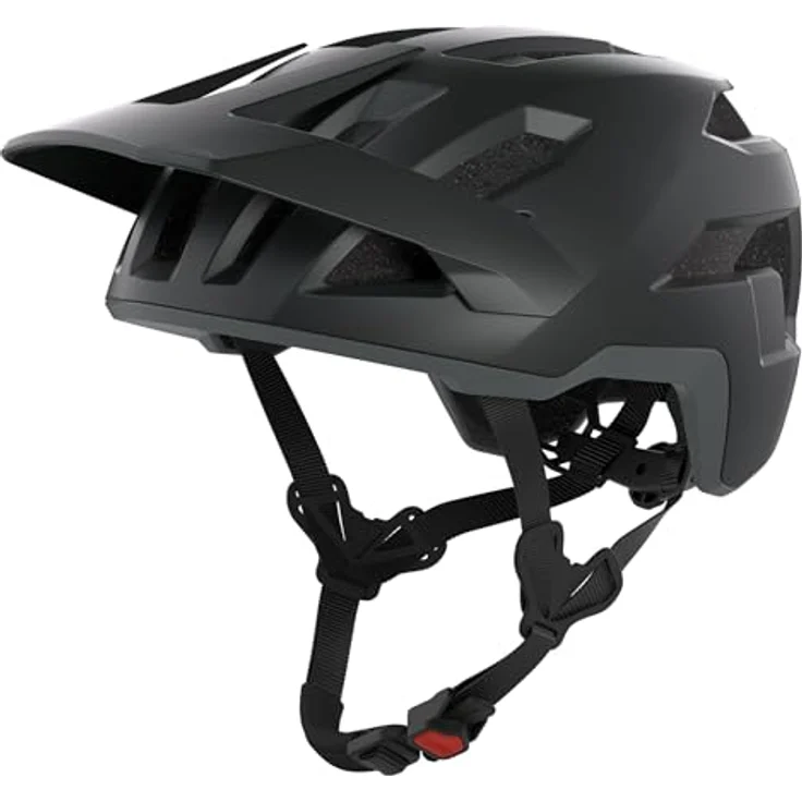 Alpina TAUNUS, Fahrradhelm für MTB-Abenteuer, schwarz-weiß-rot, leichte Microshell und EPS-Innenschale, große Lüftungseinlässe – Bild 1