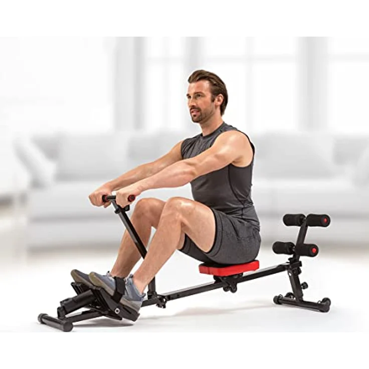 Kendox RowShaper - Rudergerät für Zuhause - klappbar - Fitnessgerät für Cardio & Krafttraining - LCD Display für das Heimtraining - bis zu 120 kg belastbar - inkl. Trainingsplan - Ganzkörpertraining – Bild 3