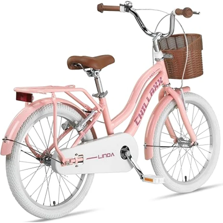Chillaxx Bike Linda Premium Kinder City Bike in 20 Zoll - Fahrrad für Mädchen, Jungen, Hollandfahrrad Citybike Kinderfahrrad, geeignet für 6,7, 8, 9, 10, 11 Jahre (Rosa) - Leichtes 20 Zoll Kinderfahrrad mit modernem Design von Chillaxx – Bild 3