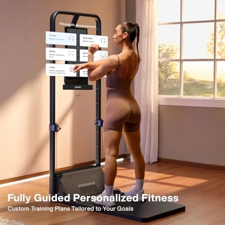 Speediance Gym Monster 2, AI-gestützte Multifunktionale Smith Maschine mit 11 Höhenleveln und integrierter Ruderbank, All-in-One Kraftstation für Ganzkörpertraining – Bild 3