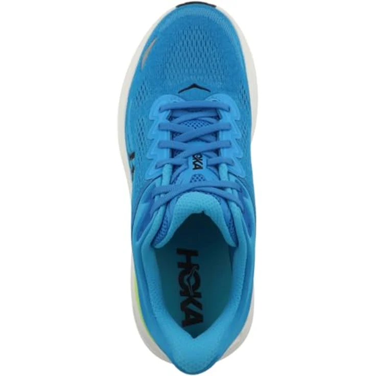 Hoka Bondi 9, Herren Laufschuhe, 100% vegan, atmungsaktives Obermaterial, leichte Ortholite-Einlegesohle, Active Foot Frame Technologie, blauer Farbton, Größe 45 1/3 – Bild 2