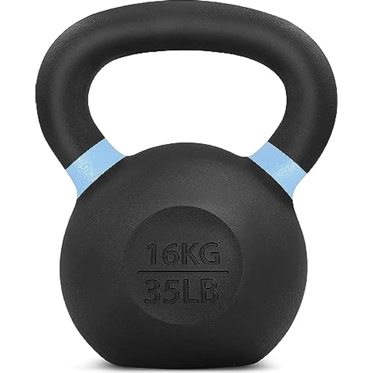Yes4All QCG3 Pulverbeschichtetes Kettlebell aus Gusseisen, 16 kg – Bild 1
