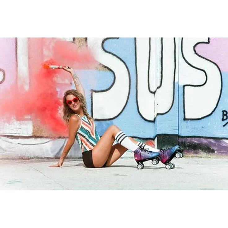 Chaya Vintage Rollerskates, Rollschuhe (37) mit leichtem Design und schnellem Schnürsystem, Blau – Bild 4