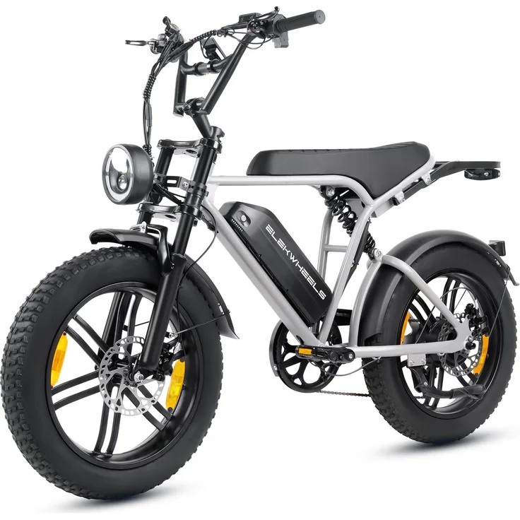 VANKEL E-Bike Cityrad E6-2.0, 20” x 4 Pedelec mit 720Wh Akku, max. 108 km Reichweite, Kettenschaltung, Heckmotor, für Damen und Herren