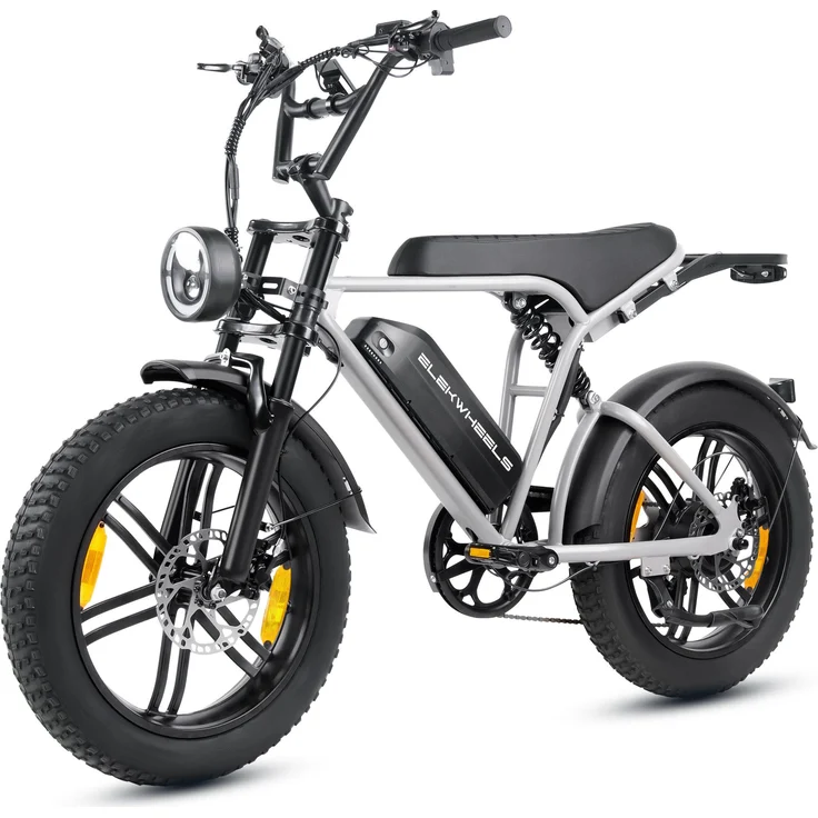 VANKEL E-Bike Cityrad E6-2.0, 20” x 4 Pedelec mit 720Wh Akku, max. 108 km Reichweite, Kettenschaltung, Heckmotor, für Damen und Herren