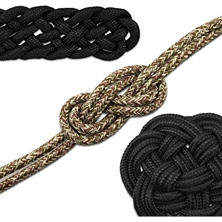 Navaris Allzweck Outdoorseil, 15m Polypropylenseil mit 9mm Durchmesser und 483 kg Bruchlast, schwarz - ideal zum Zelten, Trekking, Angeln, Segeln und Basteln – Bild 2