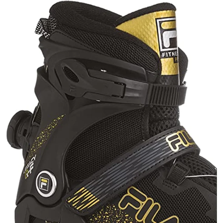 FILA Legacy QF, Inline Skates für Herren, Schwarz mit goldenen Akzenten, 84 mm Räder, ABEC 7 Lager – Bild 2