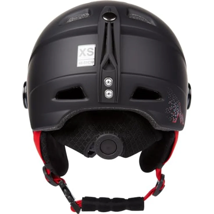 McKinley Kinder Pulse S2 Visor HS-017 Skihelm, Stabil mit nahtloser Schale und dauerhafter Belüftung, Schwarz/Rot, Größe M – Bild 2