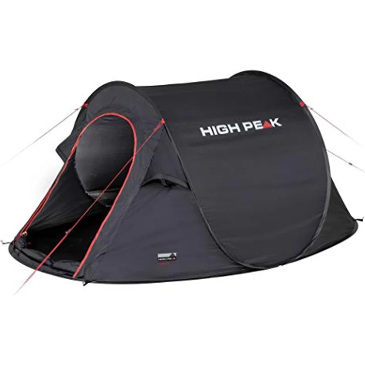 High Peak Wurfzelt Vision 3, Festivalzelt für 3 Personen, 2000 mm wasserdicht, Ventilationssystem, Moskitoschutz – Bild 2