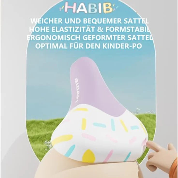 Habib Gruppe Kinderfahrrad, Komplettset mit Schutz-Set und höhenverstellbarem Sattel, pink – Bild 6