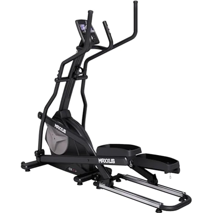 MAXXUS Crosstrainer CX 4.3f - Klappbar, Für Zuhause, mit Magnetbremssystem, LCD Display, Pulsmesser, 24 kg Schwungmasse, 16 Widerstandsstufen, 12 Programme - Ellipsentrainer, Elliptischer Heimtrainer