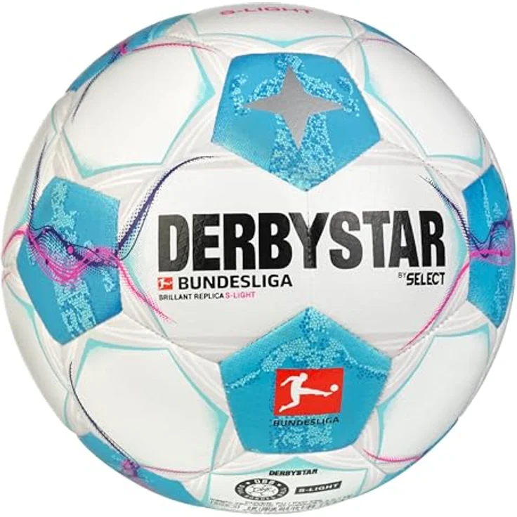 Derbystar Bundesliga Brillant Replica S-Light v24 24/25, Jugend-Freizeitfußball, Dual Bonded, 290 g, PU mit Diamantstruktur – Bild 3
