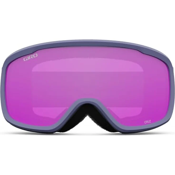 Giro Cruz Skibrille, lilafarbene Wordmarke, bernsteinfarbene Gläser, mit EVAK Vent Technologie und Anti-Beschlag-Beschichtung – Bild 3
