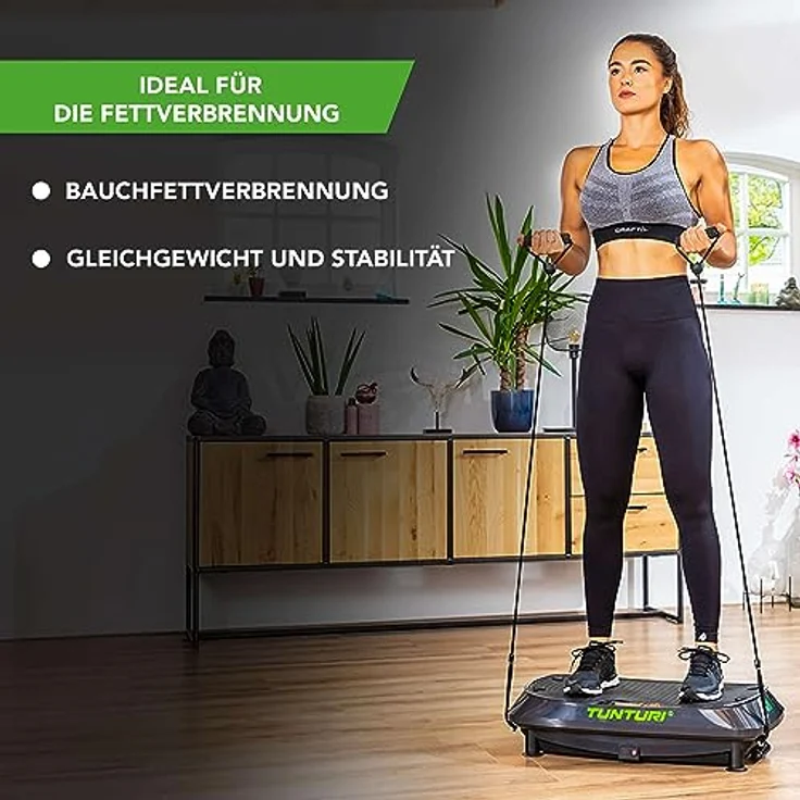 Tunturi Cardio Fit V20, Vibrationsplatte mit Oszillation, Vibration und Kombinationstraining – Bild 7