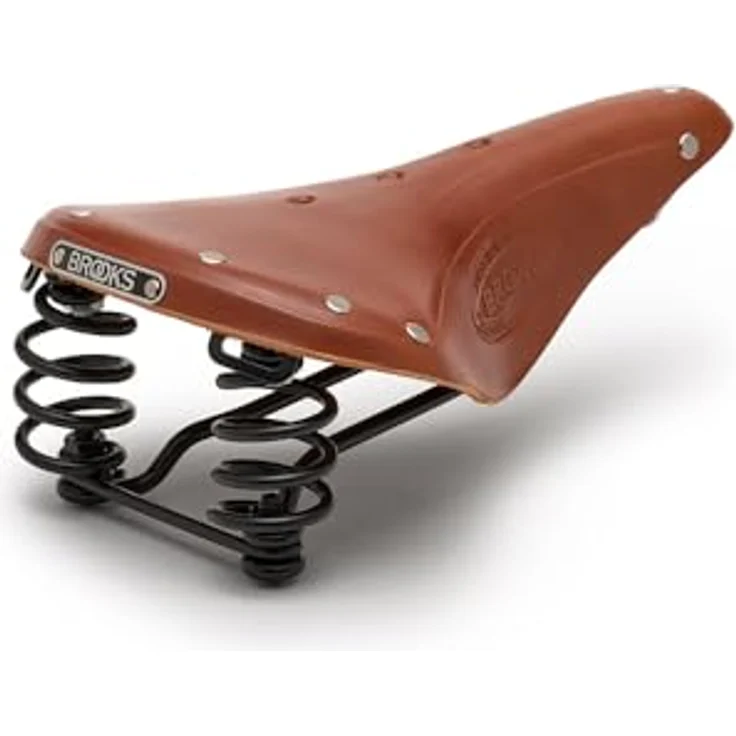 Brooks England Flyer, Velosattel mit klassischer Ledersattelform, schwarz, vorerweichter Satteldecke – Bild 1