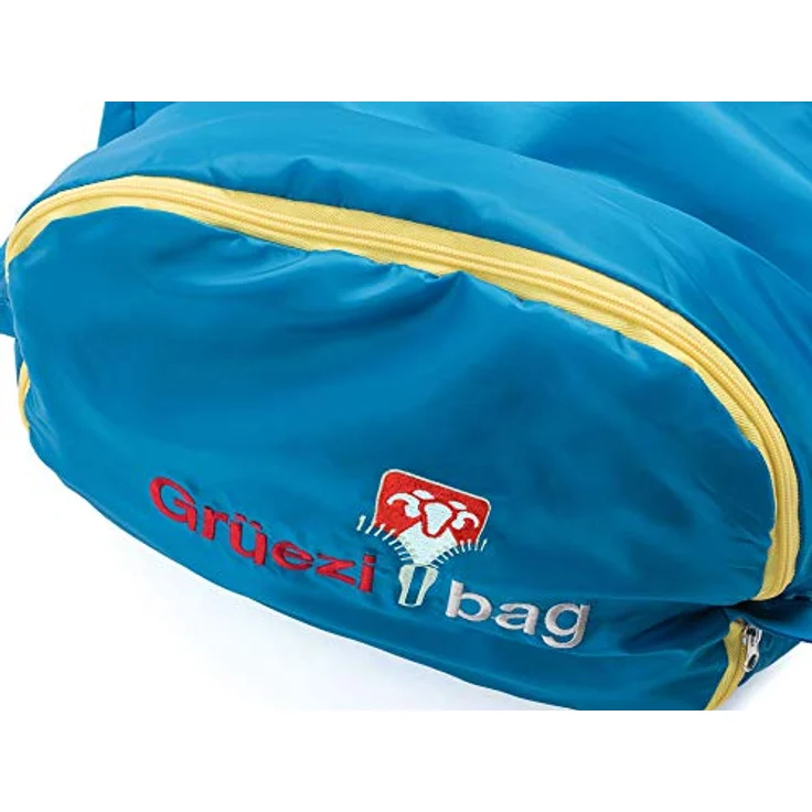 Grüezi Bag Kids Grow Colorful, mitwachsender Kinderschlafsack in Water Blue, für Körpergröße 100-150 cm, Mumienschlafsack, 1000g, raschelfrei, waschbar – Bild 4