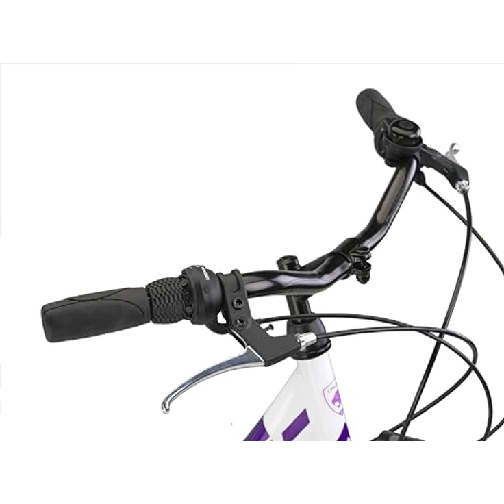 Chillaxx Bike Strada Premium City Bike 24 Zoll Weiß-Purple V-Bremse - Hollandfahrrad mit 21 Gang-Schaltung – Bild 4