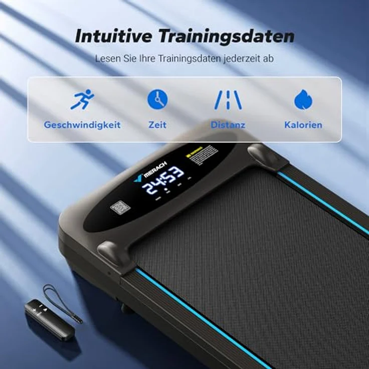 MERACH Walking Pad T26, 3 in 1 Laufband für Zuhause und Büro, 1-6 km/h, 2.75PS, ultra leise mit 45dB, Fernbedienung und LED-Anzeige – Bild 4