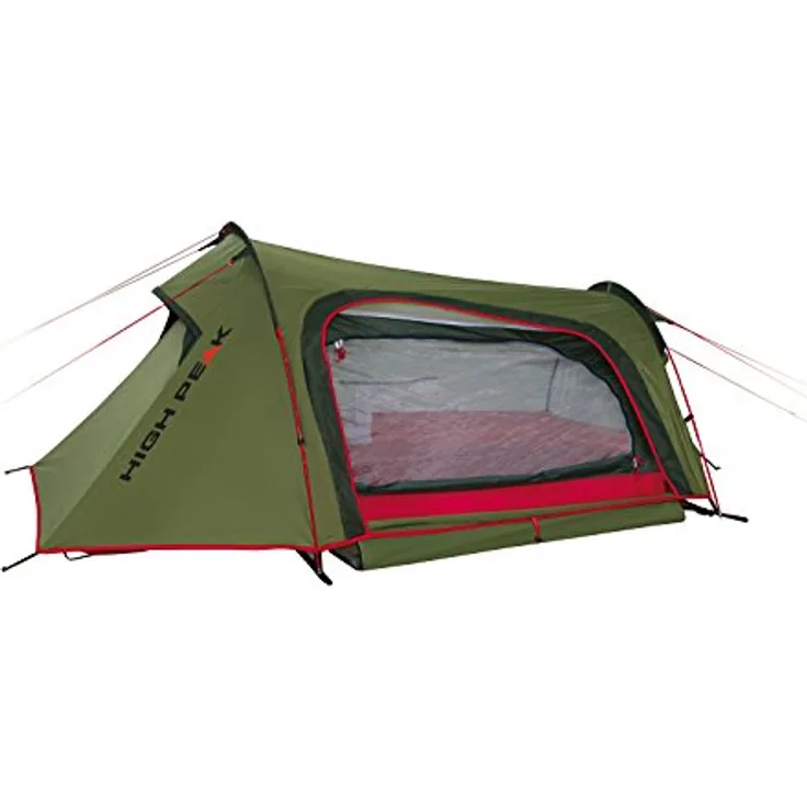 High Peak Leichtgewicht Sparrow Campingzelt für 2 Personen, Tunnelzelt nur 2,8 kg, 3000 mm wasserdicht, Innenzelt vormontiert