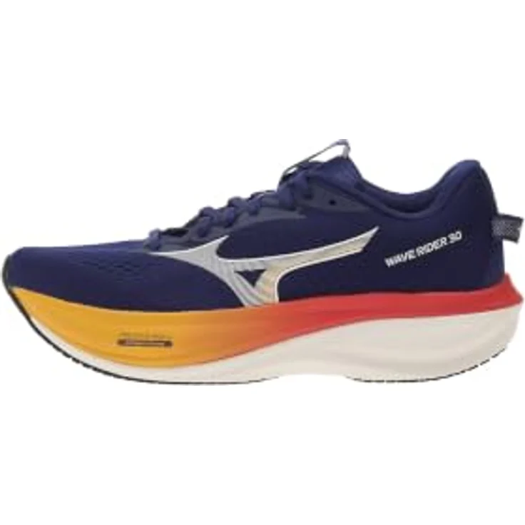 Mizuno Wave Rider 30 Laufschuhe Herren, innovative Dämpfungstechnologie, AIRmesh-Obermaterial, X10-Sohle, grau-blau – Bild 1