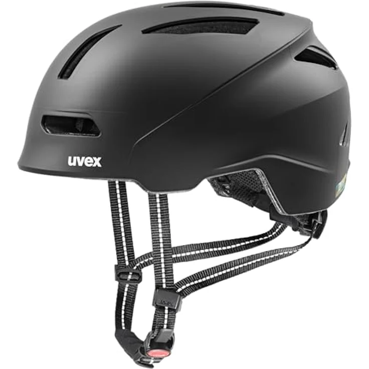 Uvex urban Planet, robuster City-Helm aus Recyclingmaterial mit optimierter Belüftung, schwarz matt, 54-58 cm – Bild 1
