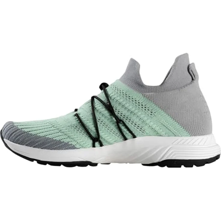 UYN Free Flow Tune Slip-on Sneaker, Laufschuhe mit Merinowolle und perforiertem Knit-Gewebe, mint/silver Größe 40 – Bild 3