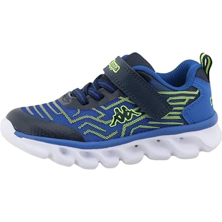 Kappa Sneaker ELTJE, Trainingsschuh in Blau mit Klettverschluss und LED-Blinklicht, Gr. 33 – Bild 2