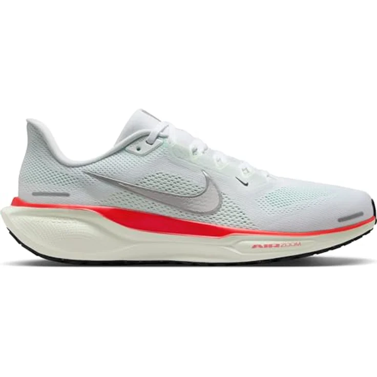 Nike Pegasus Herren Laufschuhe, Weiß, Größe 8, atmungsaktives Mesh, ReactX-Dämpfung, abriebfeste Laufsohle – Bild 6