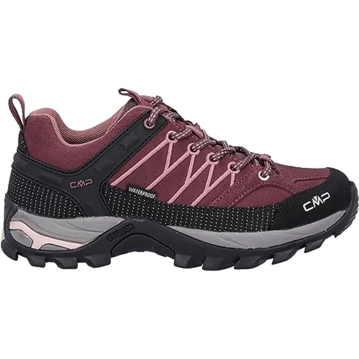 Campagnolo CMP Rigel Low WP, Wanderschuhe aus Nubukleder, Damen, bordeaux, Größe 41