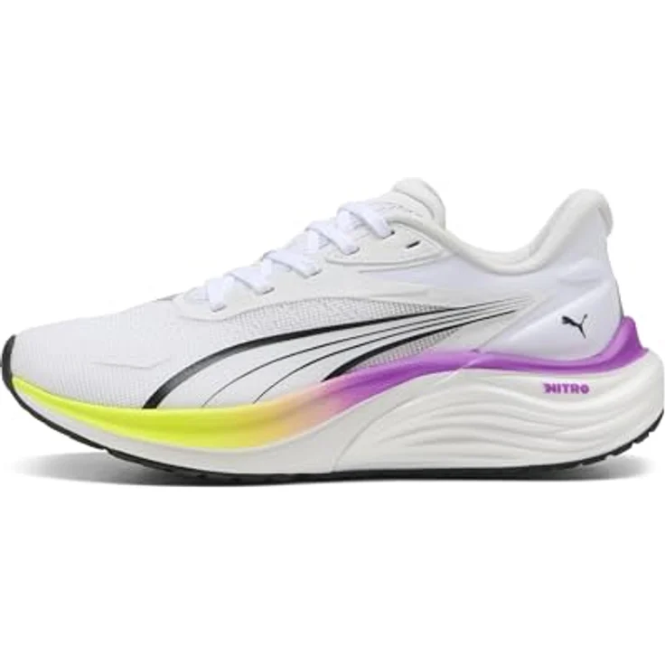 Puma Electrify Nitro 4 Laufschuhe für Damen, NITROFOAM™ und PROFOAM LITE Dämpfung, Weiß, EU 41 – Bild 3