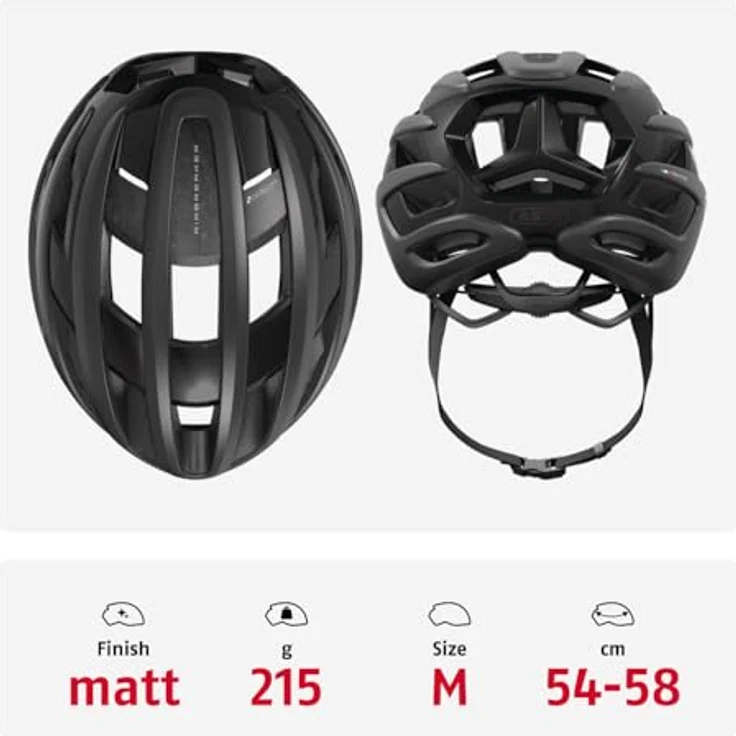 Abus AirBreaker 2.0, Velohelm für Rennradfahrer, ultraleicht, 54 - 58 cm, optimierte Ventilation – Bild 3