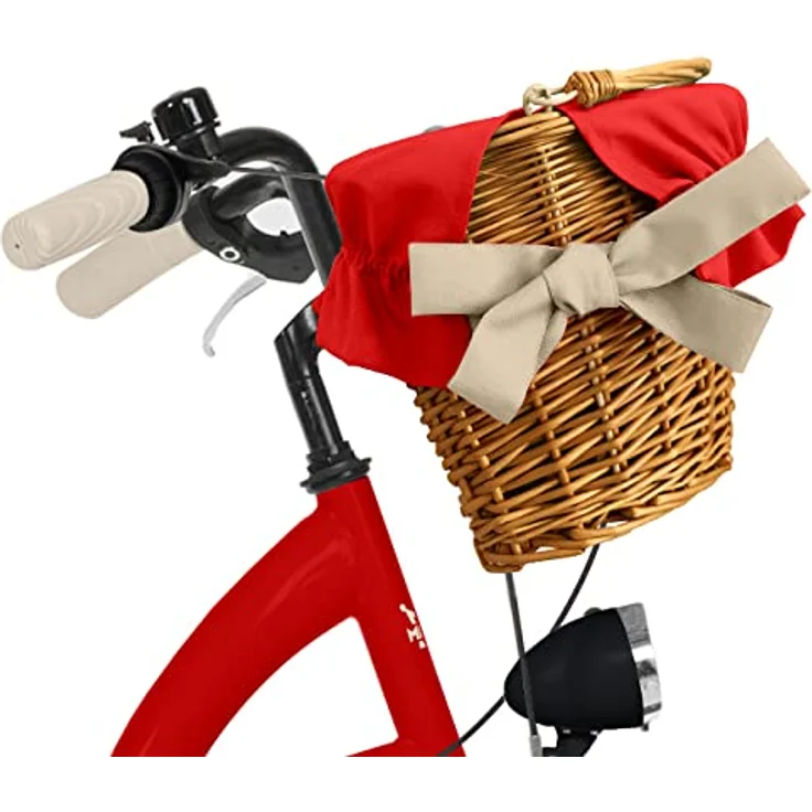 Milordbikes City-Fahrrad, Rot, Metall, 46 cm, hochwertige Aluminiumfelgen, 700C x 35 mm City-Reifen, vormontiert – Bild 6