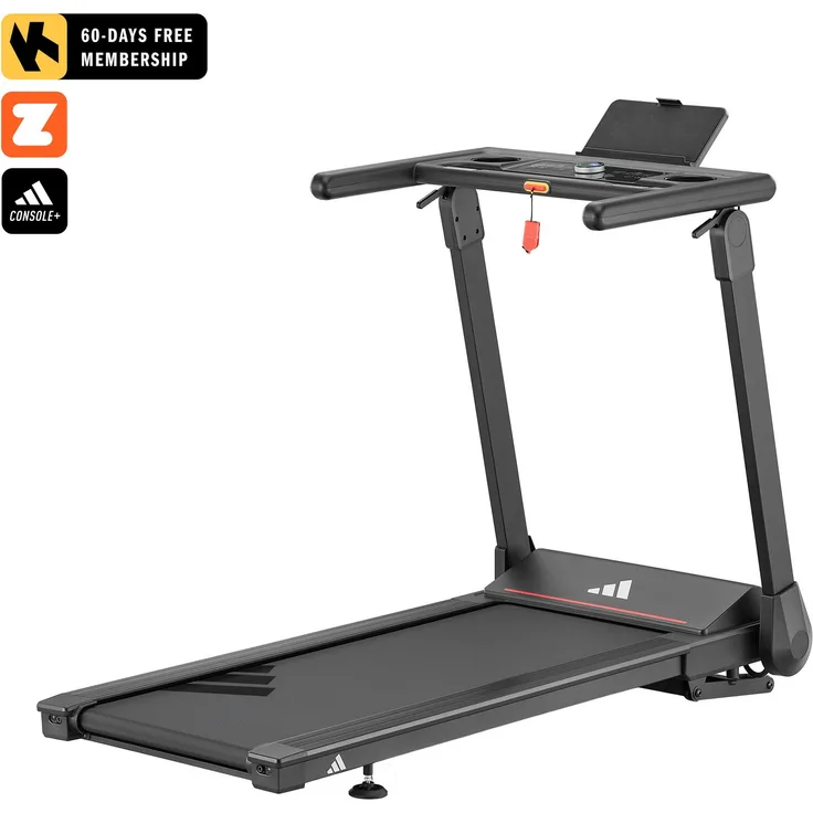 adidas Performance T-1 Laufband, klappbar, 2 PS Motor, 12 Neigungsstufen, Bluetooth, Zwift-kompatibel, Lauffläche 120 x 46 cm