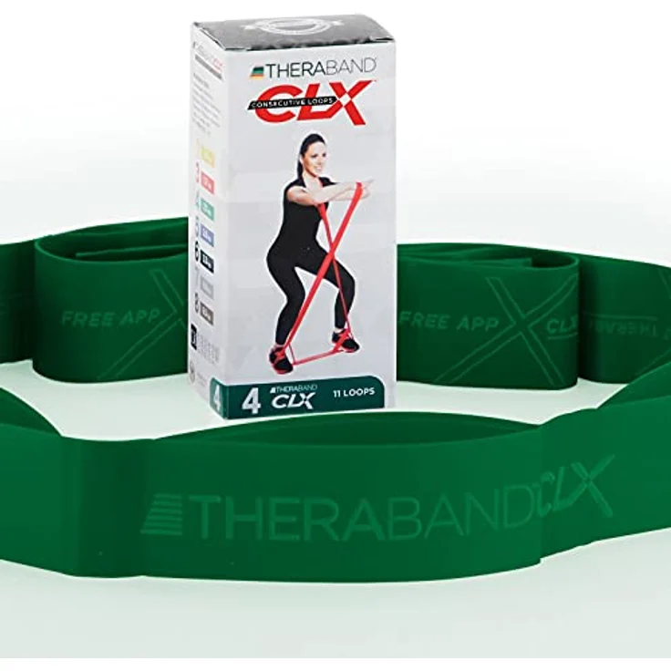 THERABAND Original Fitnessband CLX, Resistance Band zur Kraftsteigerung und Gewichtsreduzierung, 2,50 m, schwer, grün – Bild 4