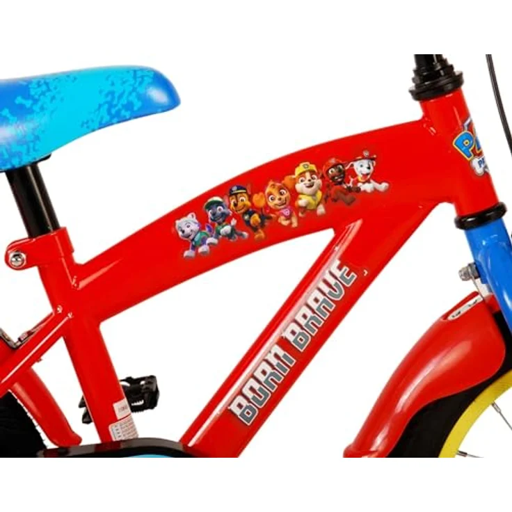 PAW PATROL Kinderfahrrad Jungen - Rot / Blau - 85% zusammengebaut, bis 60 kg, Rücktrittbremse, Lenkerhöhe einstellbar, Luftbereifung – Bild 7