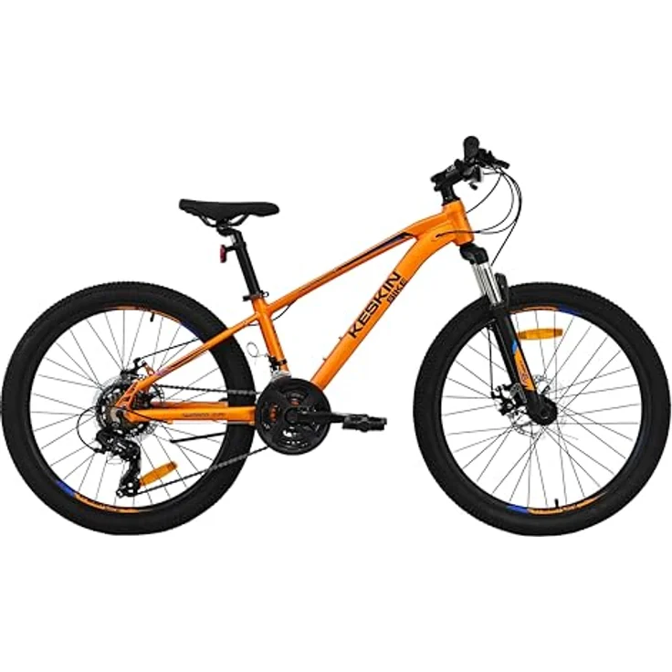 Keskin HT MTB1 24" Kinder Mountainbike, 21-Gang Shimano, 2.35" Luftreifen, Aluminiumrahmen, orange, Scheibenbremsen – Bild 2