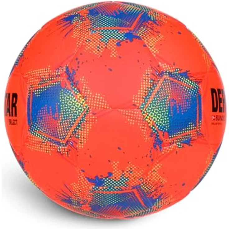 Derbystar Brillant Replica Bundesliga High Visible, Winter-Fussball Größe 5, orange/blau, Dual Bonded Technologie – Bild 2