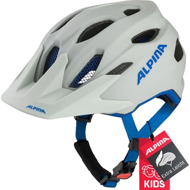 ALPINA Unisex Jugend Carapax JR. Fahrradhelm, Smoke-Grey Blue matt, 51-56 - Leichtgewichtig mit optimalen Schutzfeatures – Bild 2